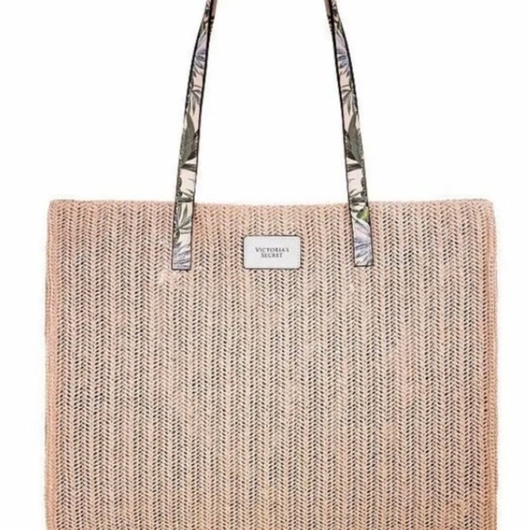 Victoria's Secret Woven Straw Travel Sexy Beach Tote - Picture 6 of 10